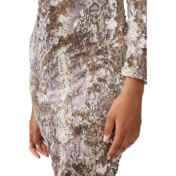 Dress The Population Python Sequin Emery Sheath Dress Size 1X - Picture 4 of 12